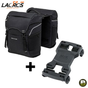 New Looxs Sports dubbele fietstas 32L zwart met MIK adapterplaat (afb. 1)